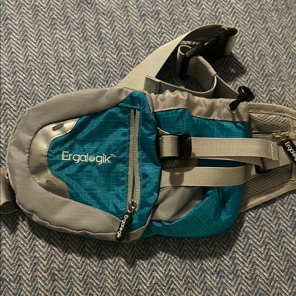 ERGOLOGIK Teal and Gray Crossbody/Belt Bag